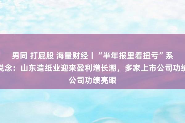 男同 打屁股 海量财经丨“半年报里看扭亏”系列报说念：山东造纸业迎来盈利增长潮，多家上市公司功绩亮眼