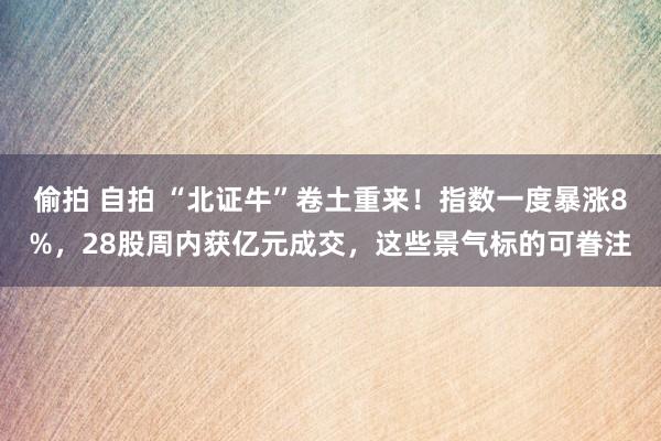 偷拍 自拍 “北证牛”卷土重来！指数一度暴涨8%，28股周内获亿元成交，这些景气标的可眷注