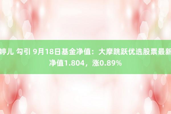 婷儿 勾引 9月18日基金净值：大摩跳跃优选股票最新净值1.804，涨0.89%