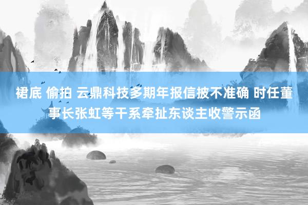 裙底 偷拍 云鼎科技多期年报信披不准确 时任董事长张虹等干系牵扯东谈主收警示函