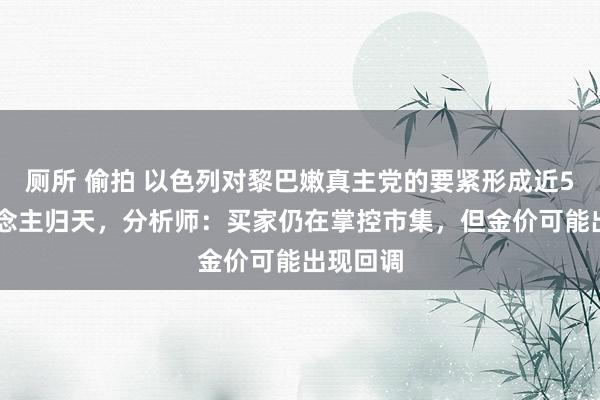 厕所 偷拍 以色列对黎巴嫩真主党的要紧形成近500东说念主归天，分析师：买家仍在掌控市集，但金价可能出现回调