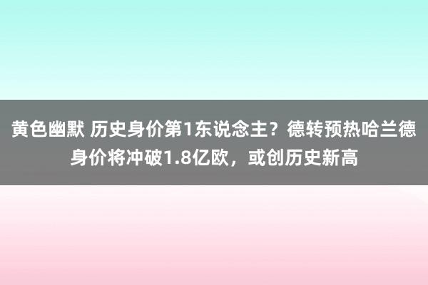 黄色幽默 历史身价第1东说念主？德转预热哈兰德身价将冲破1.8亿欧，或创历史新高