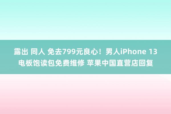 露出 同人 免去799元良心！男人iPhone 13电板饱读包免费维修 苹果中国直营店回复