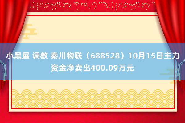 小黑屋 调教 秦川物联（688528）10月15日主力资金净卖出400.09万元