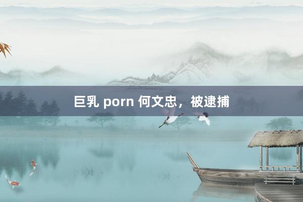 巨乳 porn 何文忠，被逮捕