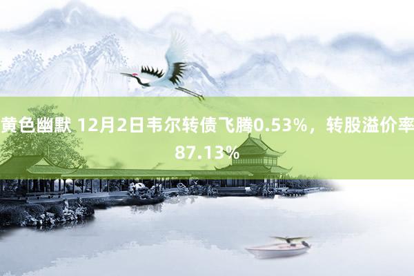 黄色幽默 12月2日韦尔转债飞腾0.53%，转股溢价率87.13%