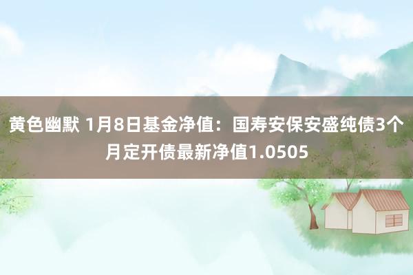 黄色幽默 1月8日基金净值：国寿安保安盛纯债3个月定开债最新净值1.0505